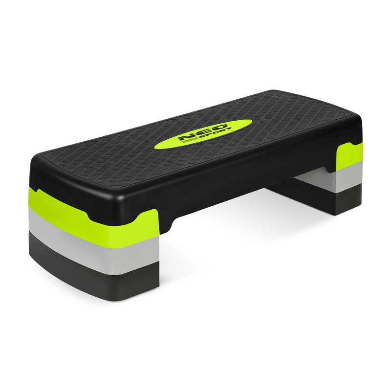 Step pentru aerobic 68x28x10/15/20 cm Neo-Sport NS-400, verde.