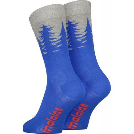 MALOJA LabanM. Herrensocken, wadenhoch, Baumwollmix, 39-42, grau, Baum-Motiv
