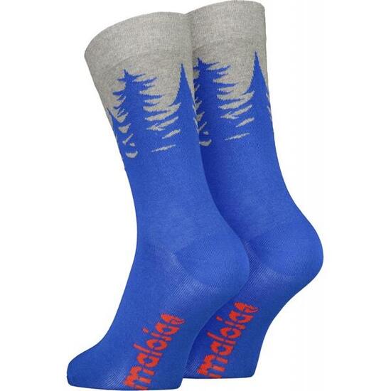 MALOJA LabanM. Herrensocken, wadenhoch, Baumwollmix, 39-42, grau, Baum-Motiv