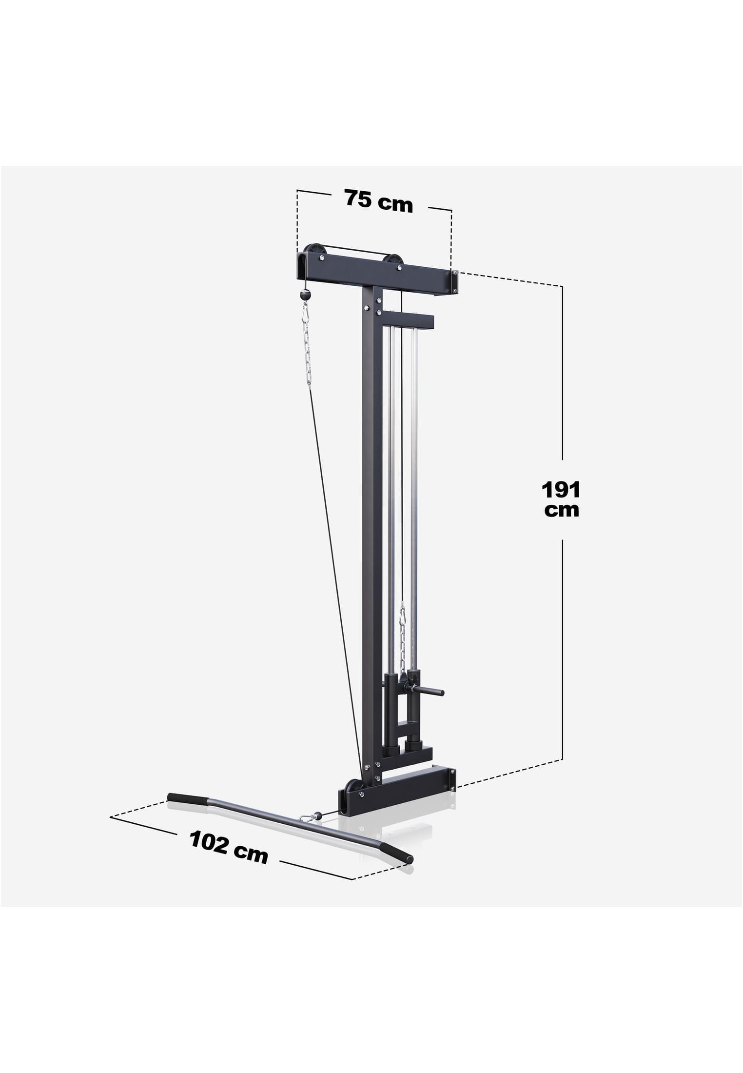 Lat Pulley Lat station Lat machine Wandmontage Incl. Lattrekstang GORILLA SPORTS Decathlon