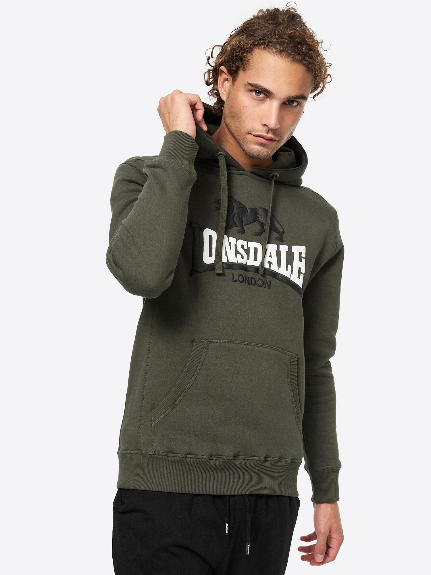 LONSDALE Sweatshirts polaires pour hommes Lonsdale Thurning vert