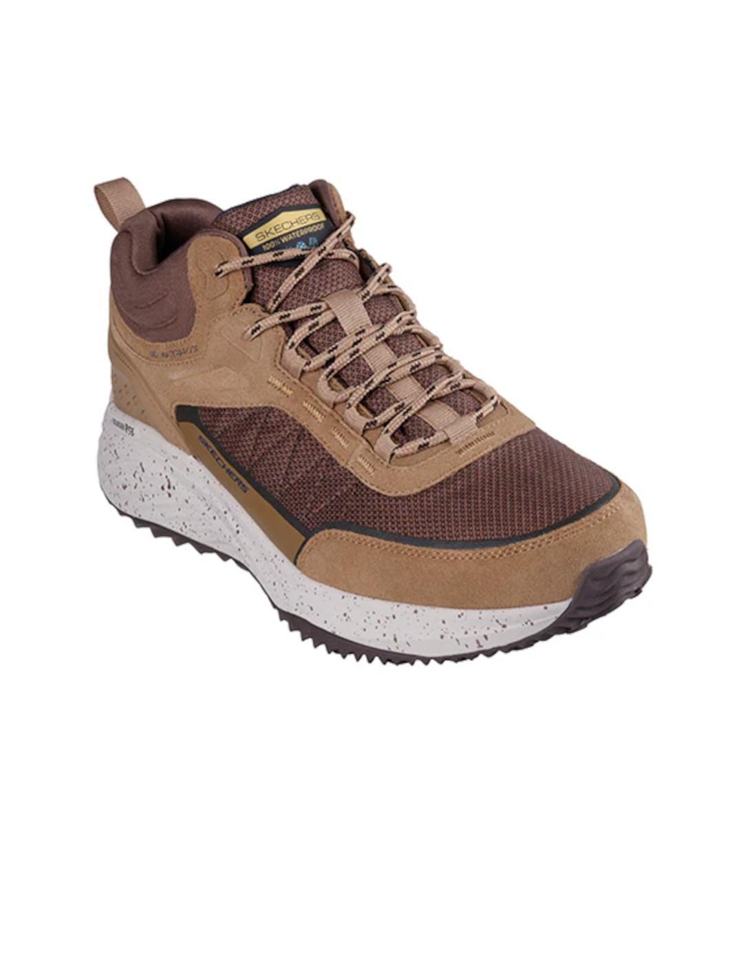 Sapatilhas masculinas Skechers bounder rse brekor marrom 3/4