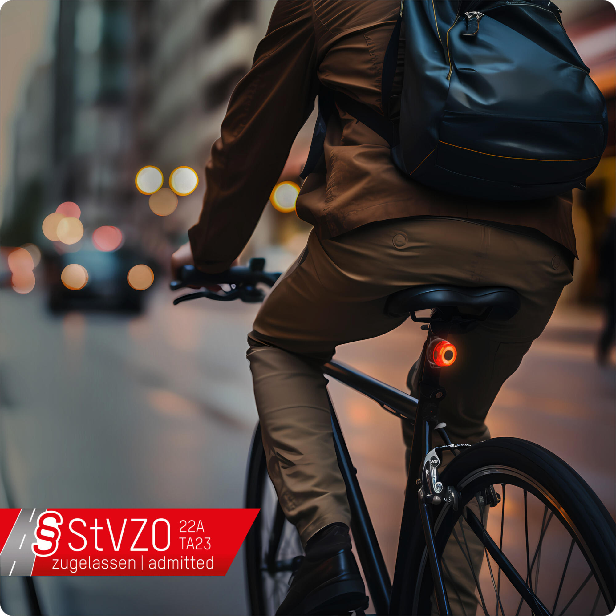 ANSMANN Fahrrad-Rücklicht StVZO zugelassen mit zuverlässiger CREE LED 2/7