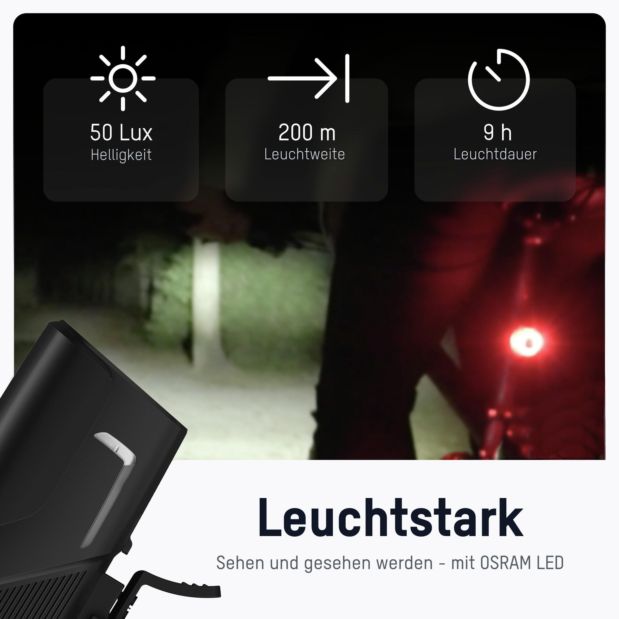Bikelight Front-LED 50lx 2600mAh 2/7