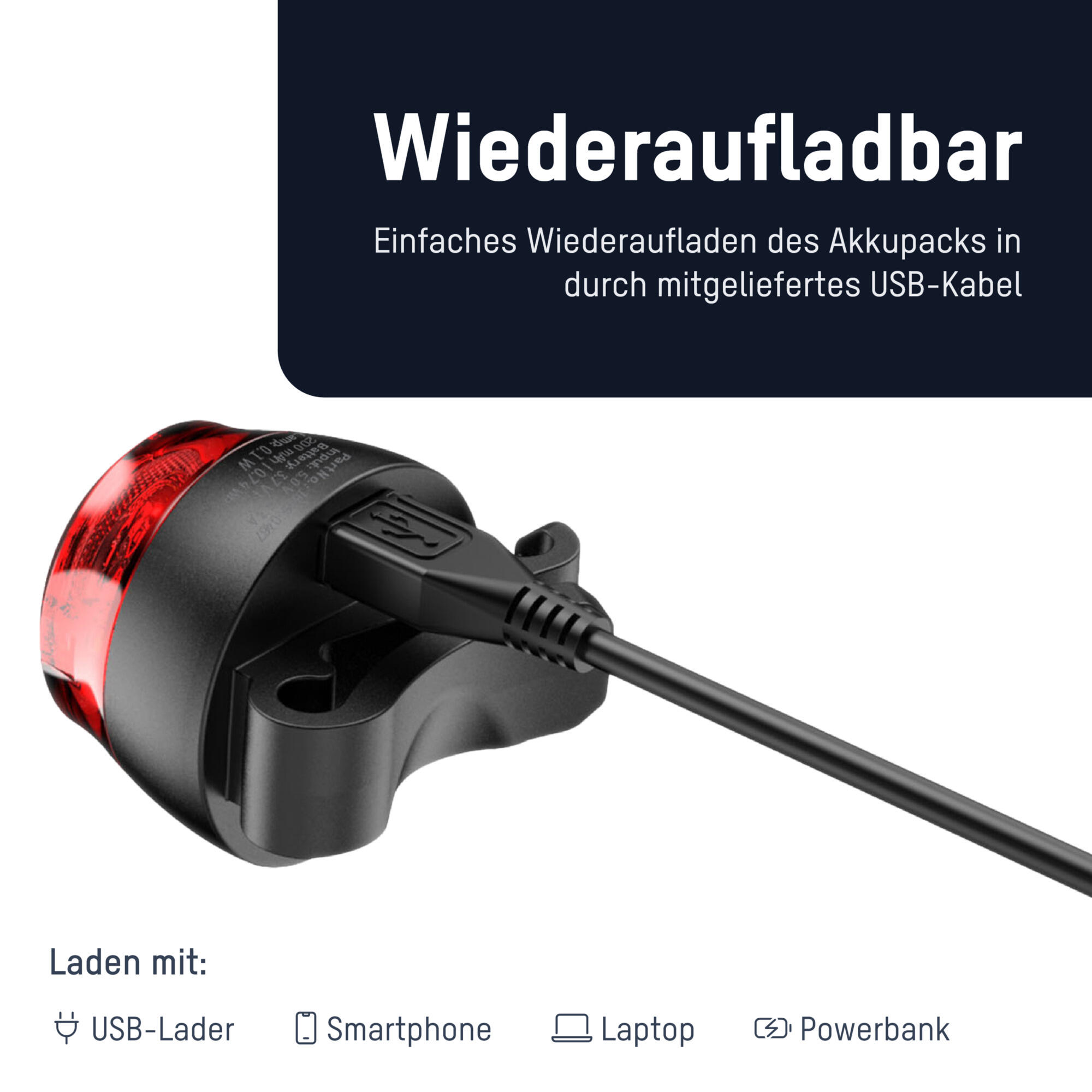 ANSMANN Fahrrad-Rücklicht StVZO zugelassen mit zuverlässiger CREE LED 4/7