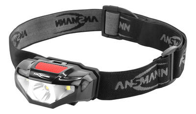 ANSMANN LED Stirnlampe HD70B 2 Stück. Spritzwasserschutz - 80m Reichweite