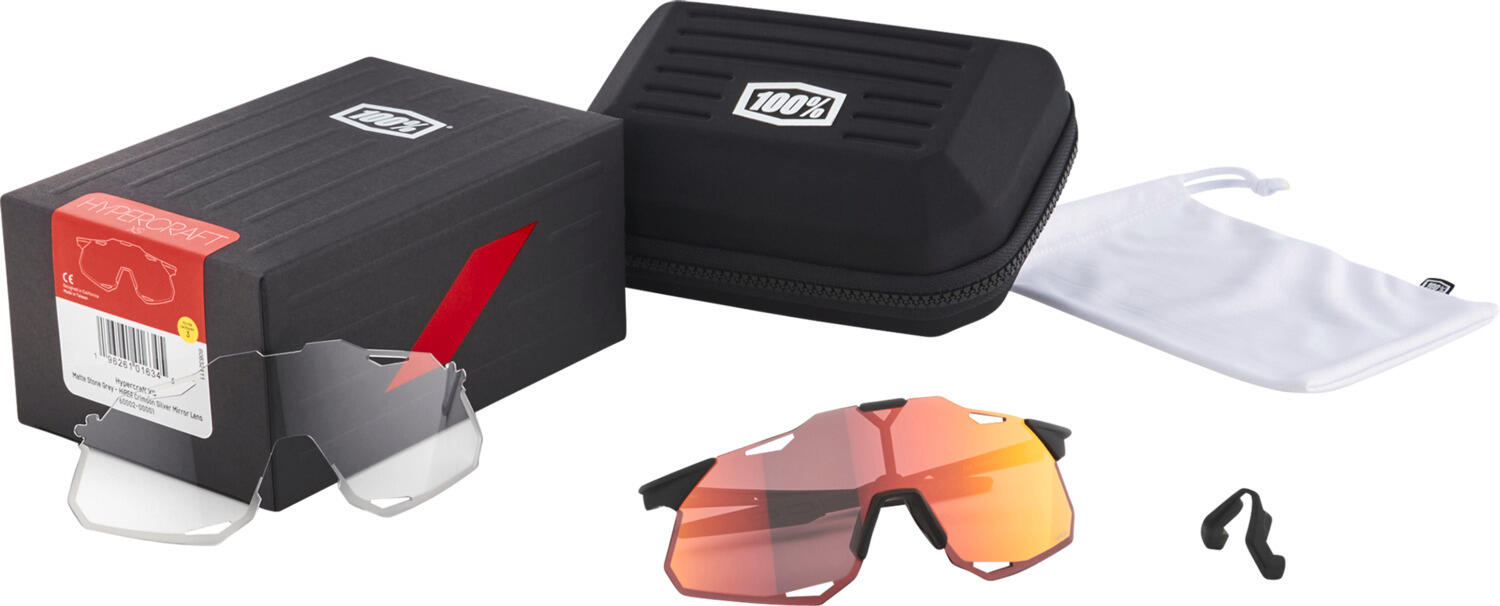 HYPERCRAFT XS - Soft Tact Black - HiPER Red Multilayer Mirror Lens 4/4