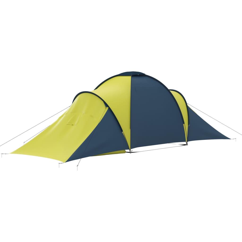 Tente Vidaxl 6 Personnes en Bleu et Jaune pour Vos Vacances de Camping 6/7