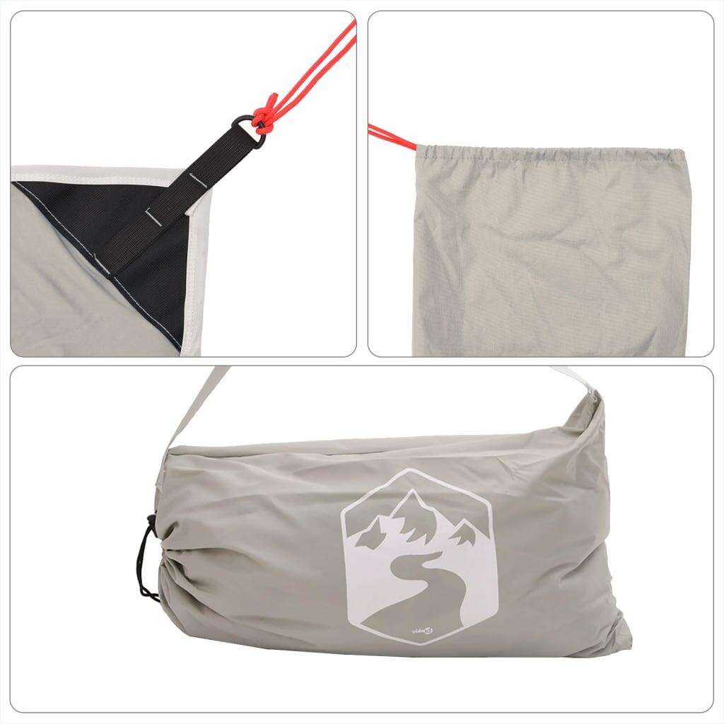 Auvent de plage VidaXL 214x236 cm avec sacs de sable, gris 7/7