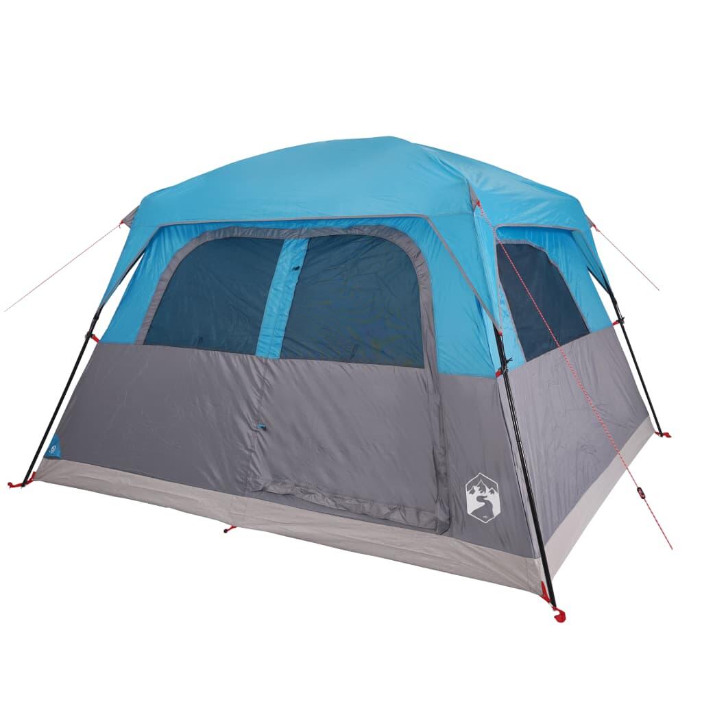 Tienda familiar VidaXL 6 personas impermeable azul 4/7