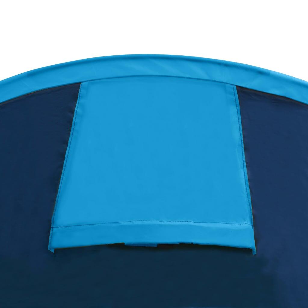 Vidaxl Tente 4 Personnes en Bleu Marine et Bleu Clair 6/7