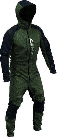 Tuta MTB Mono Suit HydraDri 3.0 impermeabile e traspirante Verde Uomo