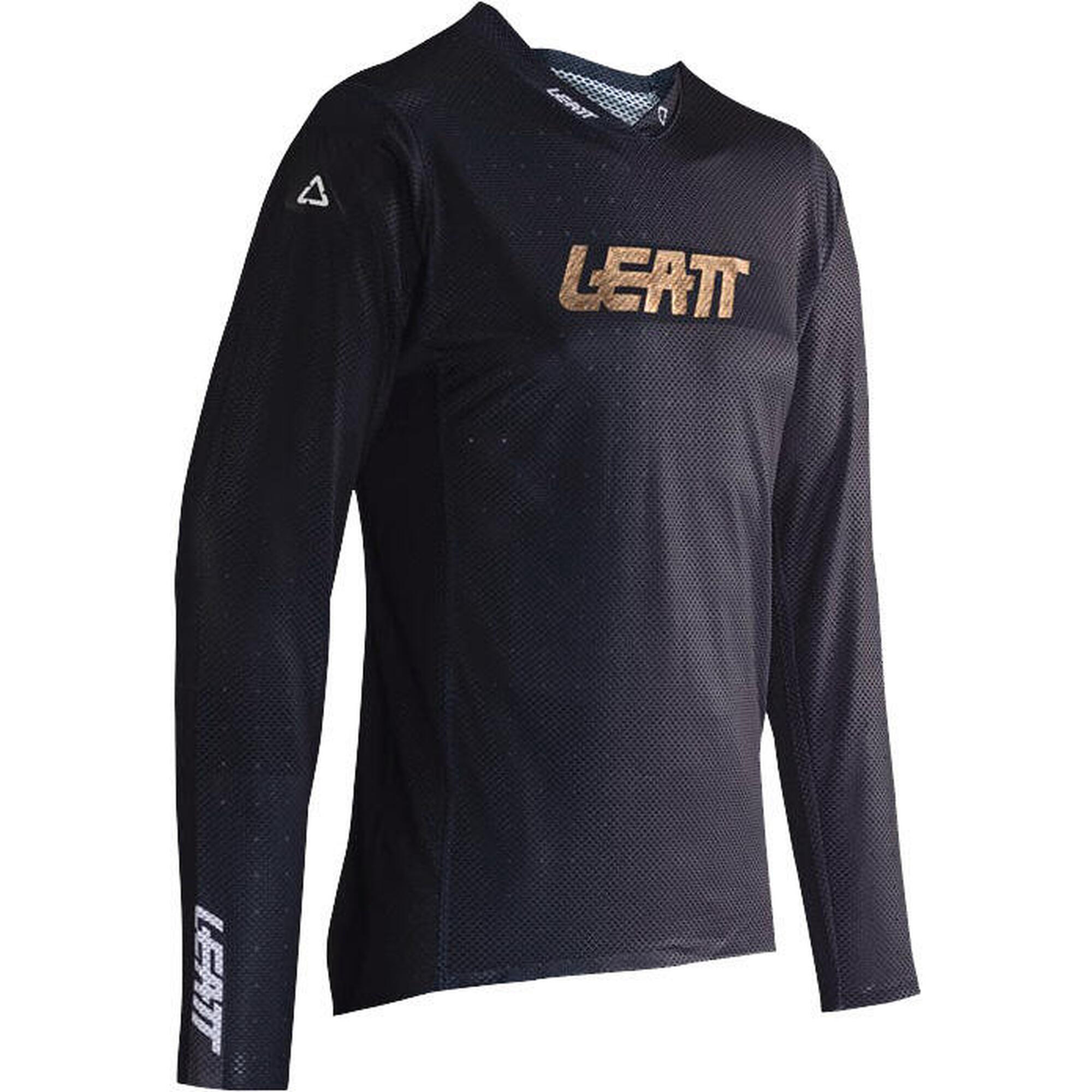 Leatt - Maillot Vtt Junior Gravity 4.0 Stretch Et Confortable Noir - Maillot Manches Longues - Noir - 4 À 6 Ans - Decathlon