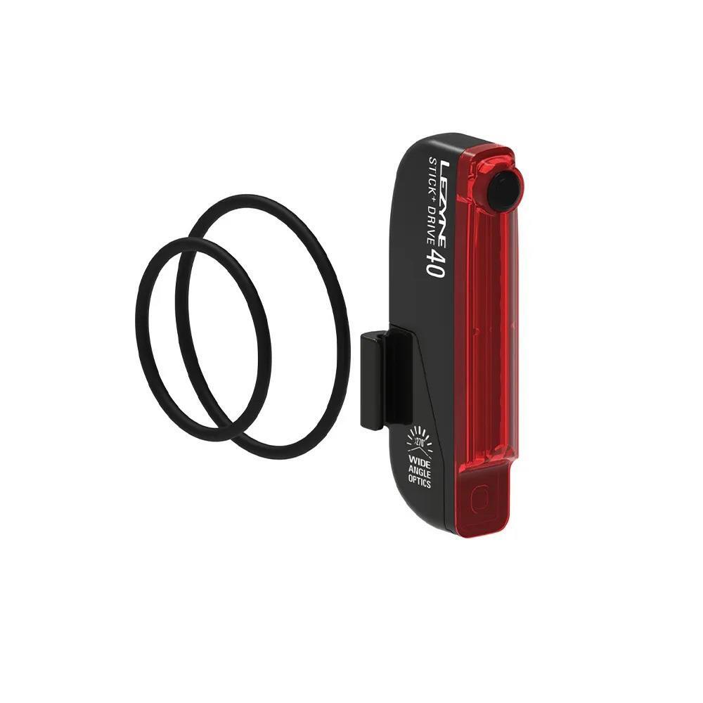 Lezyne Stick+ Drive 40 LED Rear Cycle Light USB Black
