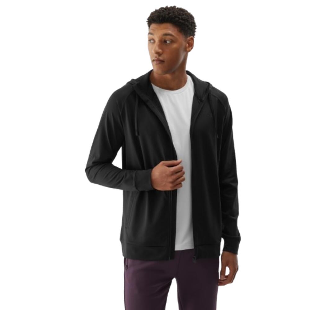 4F Camisola com fecho de correr para homem Fitness 4F TFSWM403 Preto