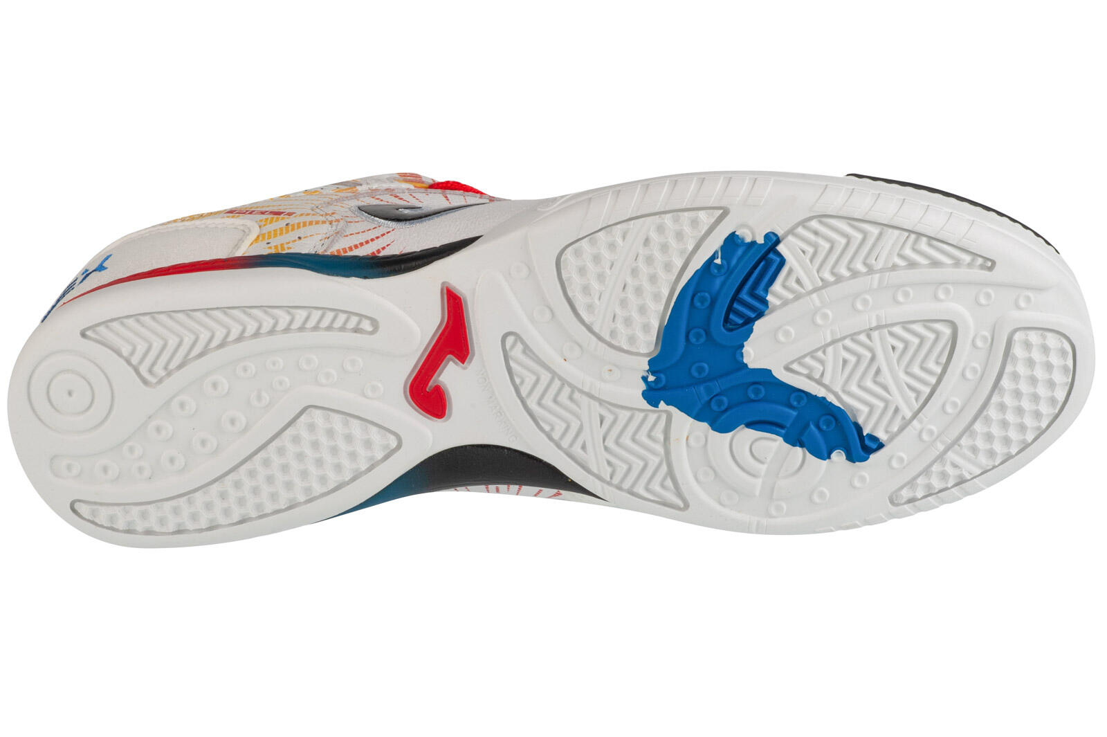 Sapatilhas Futsal homens JOMA TOP FLEX 2476. Branco-vermelho 4/6