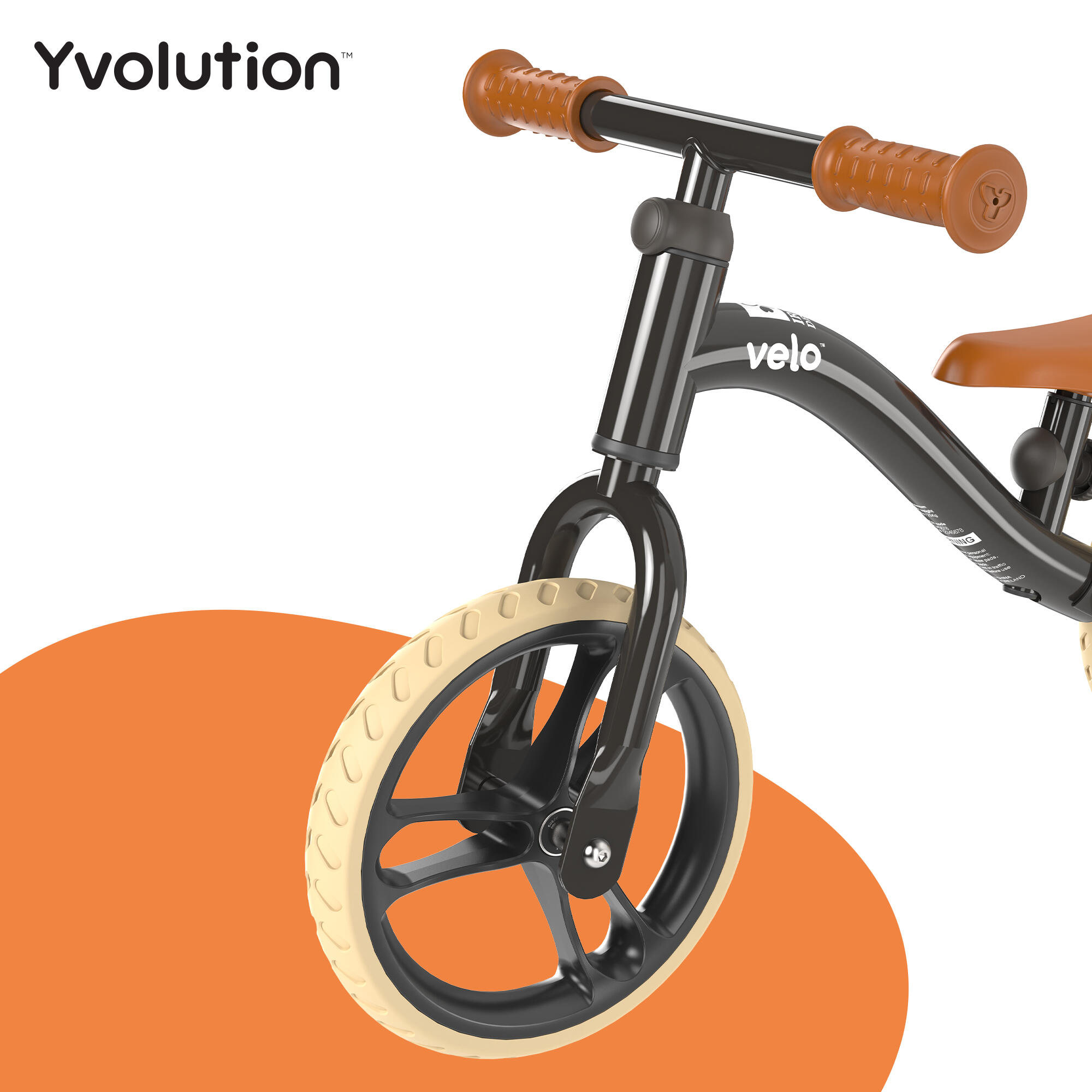 Yvolution - Loopfiets Yvelo Junior Air - Zwart - Geschikt Vanaf 18 Maanden 6/7