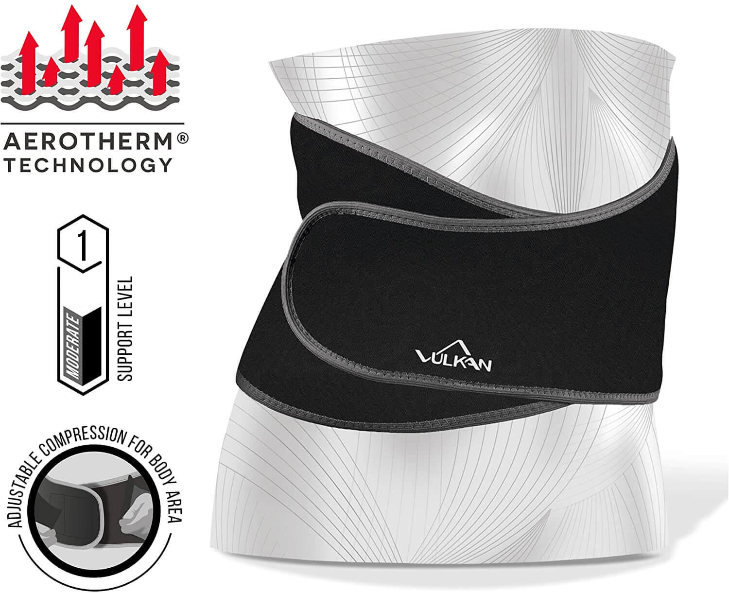 Vulkan Classic Universal Back Support Brace 2/5