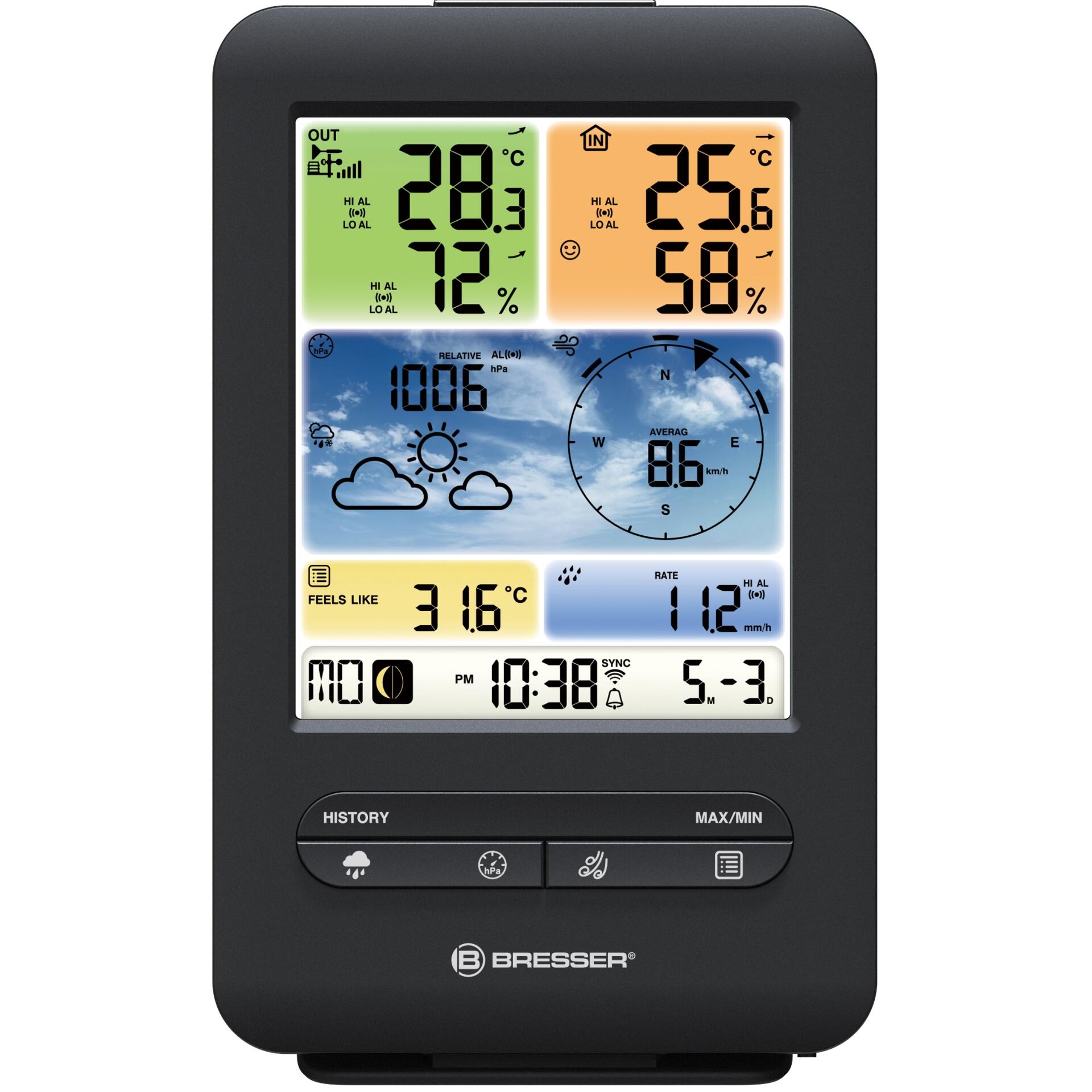 Bresser Pro WIFI 5-in-1 Colour Weather Center V 2/6
