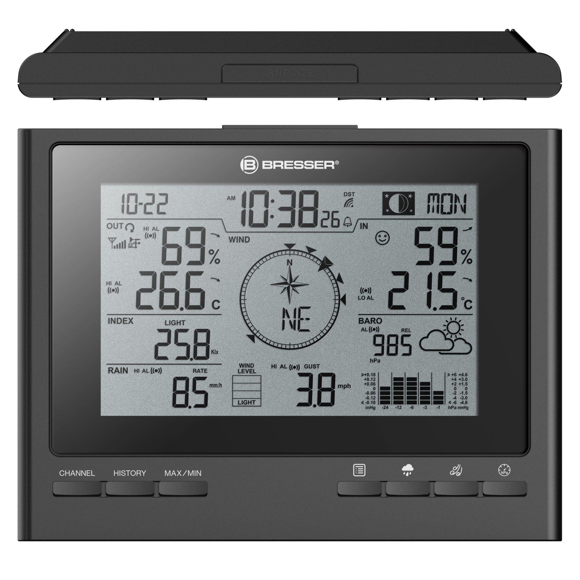 Esclusiva stazione meteo BRESSER 7 in 1 ClimateScout RC 3/5