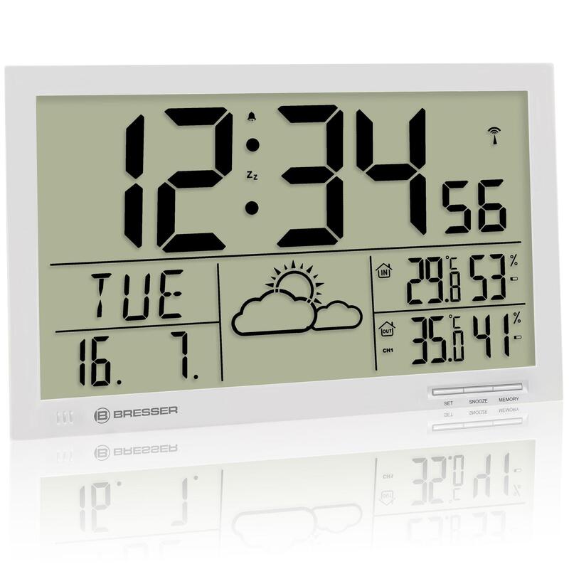 MyTime Horloge murale  météo BRESSER Jumbo LCD