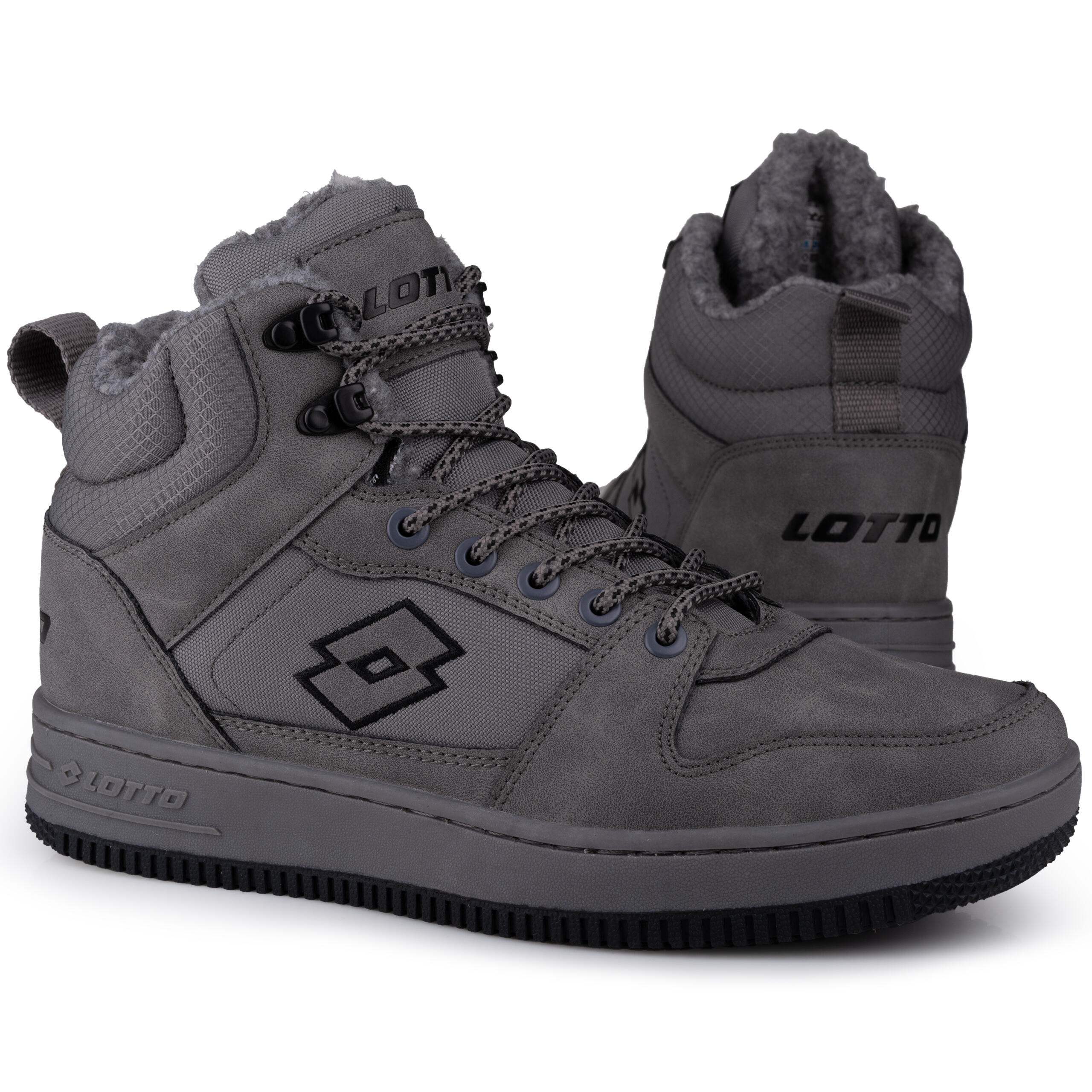 Lotto - Buty Ocieplane Za Kostke Lotto Prehna 2400380u-1919 Zimowe 45 - Baskets - Gris|noir - Decathlon