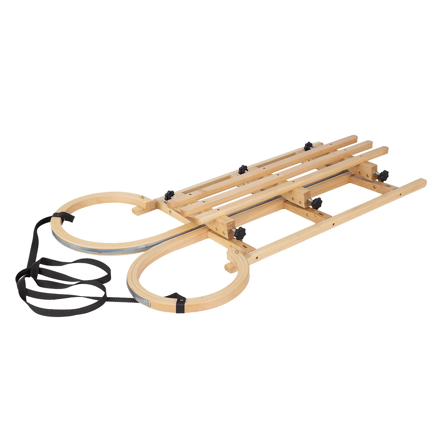 Zusammenklappbarer  Holzschlitten DREWMAX AD423/110cm/AD303 Set mit Rückenlehne 3/7
