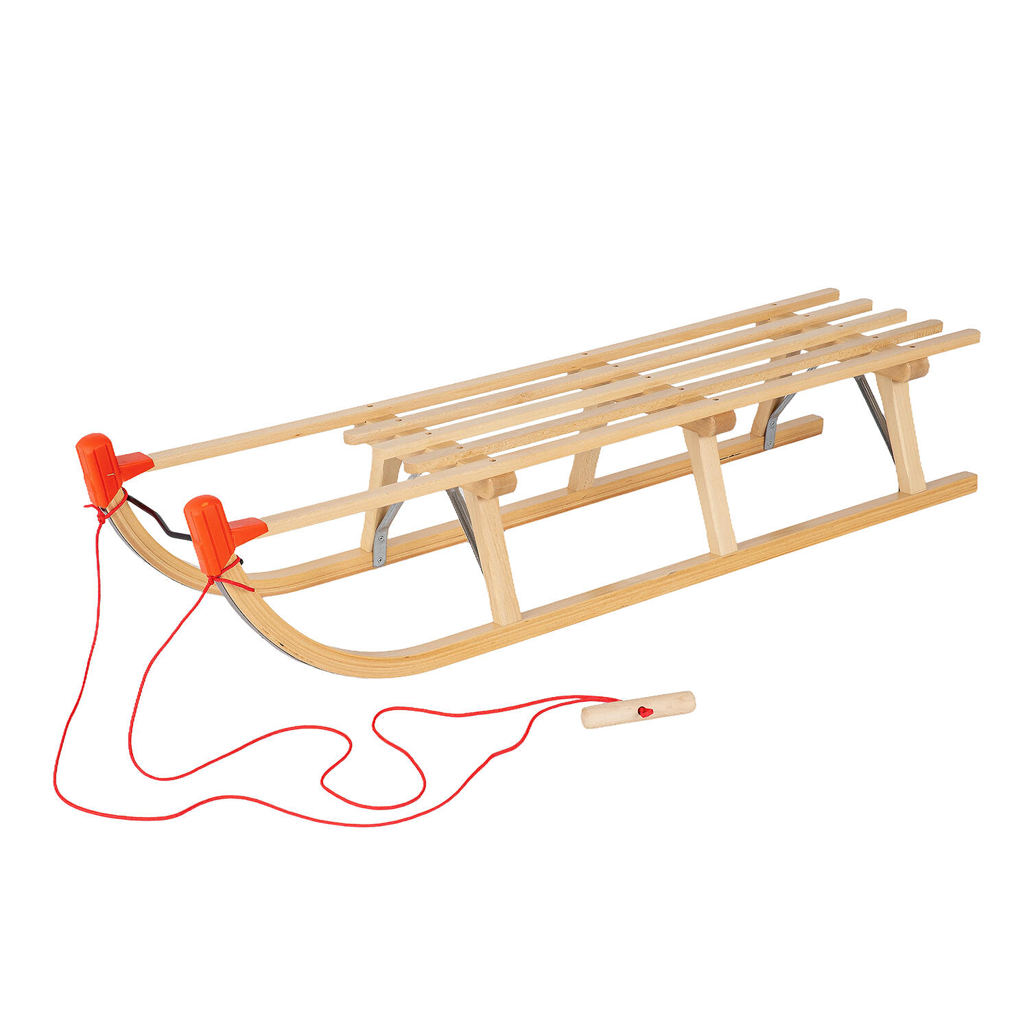 Holzschlitten DREWMAX AD324/110CM/AD299 Set mit seil DUO HOLL 3/7