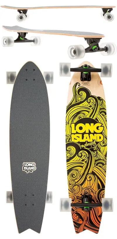 Long Island Whirlpool Longboard Blaue Räder 2/4