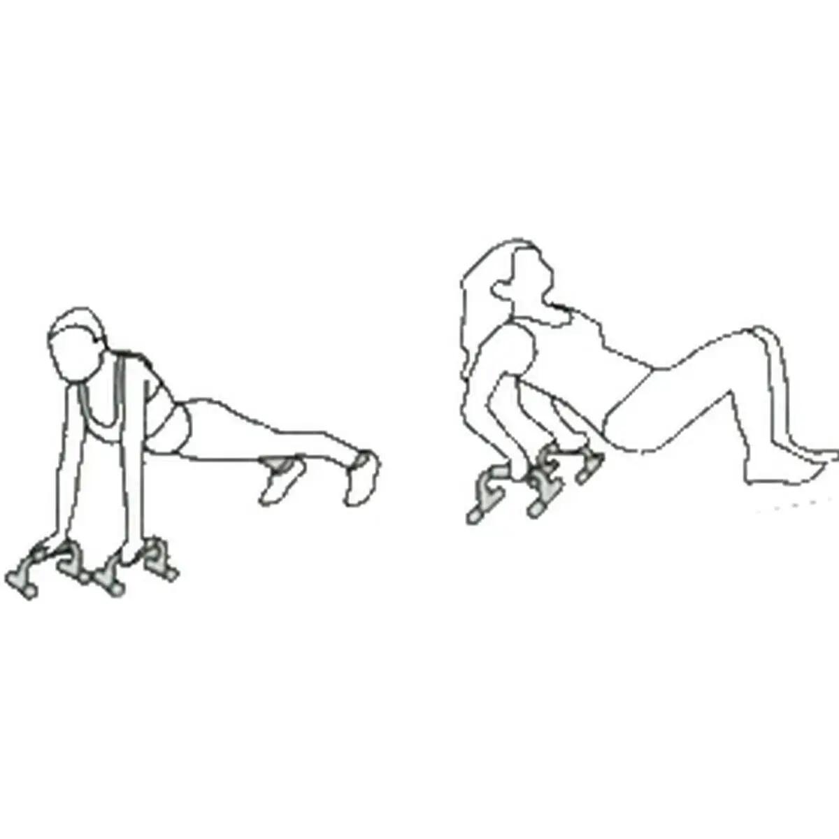 Set suport mânere push-up XQ Max negru 4/5