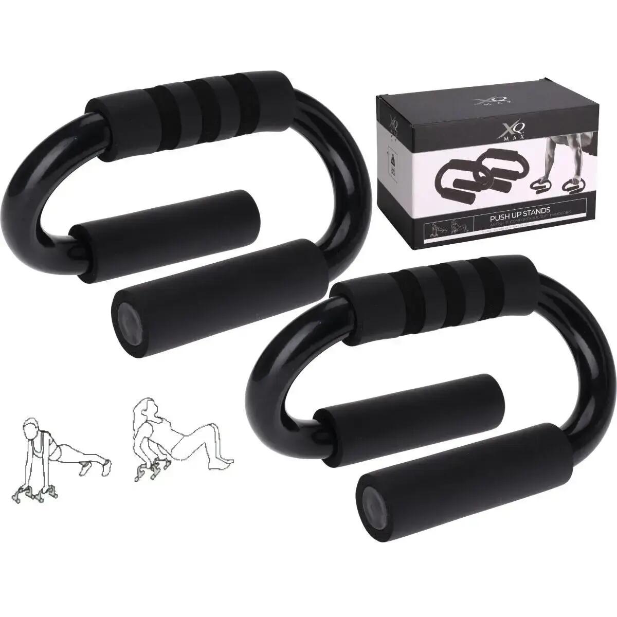 Set suport mânere push-up XQ Max negru 2/5