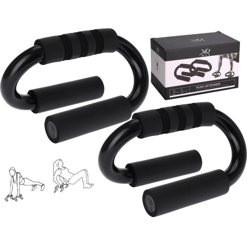 Set suport mânere push-up XQ Max negru