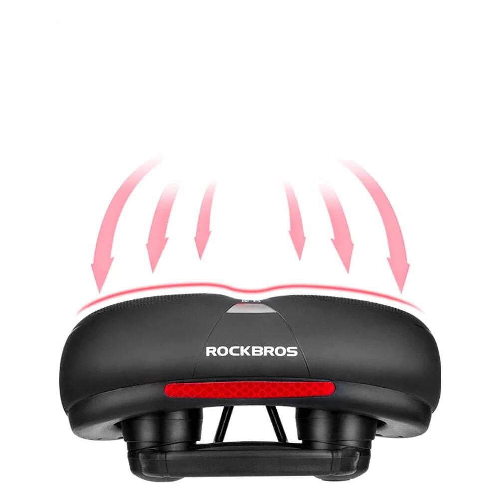 Selle vélo Rockbros AQ-6090B noire et bleue ergonomique 26x22 cm 5/7