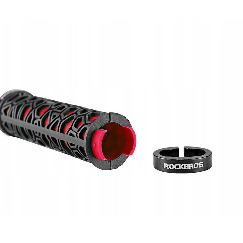 Manopole per bicicletta Rockbros rosse e nere 5/7