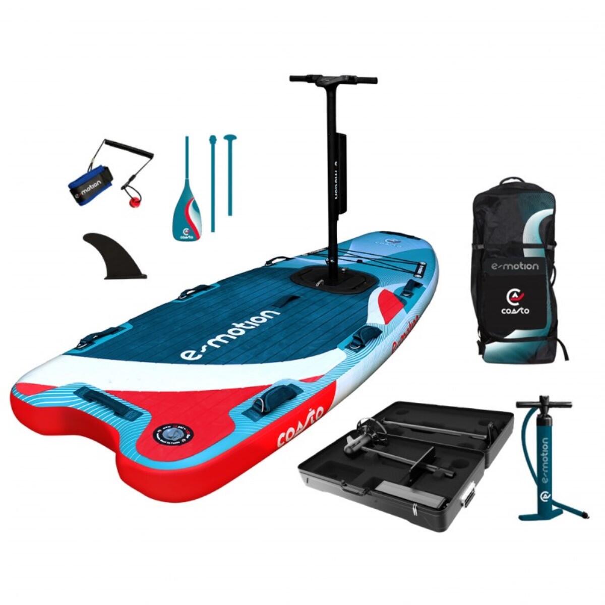 COASTO Prancha de Stand Up Paddle Insuflável Elétrica - Motor 500W - Kit Completo