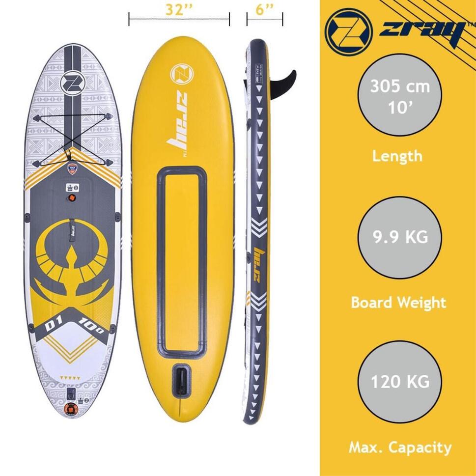 Deska SUP dmuchana ZRAY Dual D1 Dropstitch DC 305x81x15cm 10'x32 