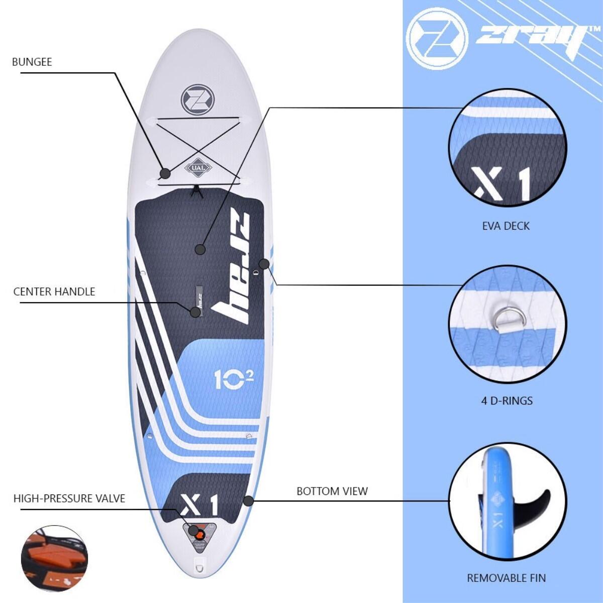SUP gonflabil Zray X-Rider X1 10'2'' – 310x81x15 – Max 125kg 2/7