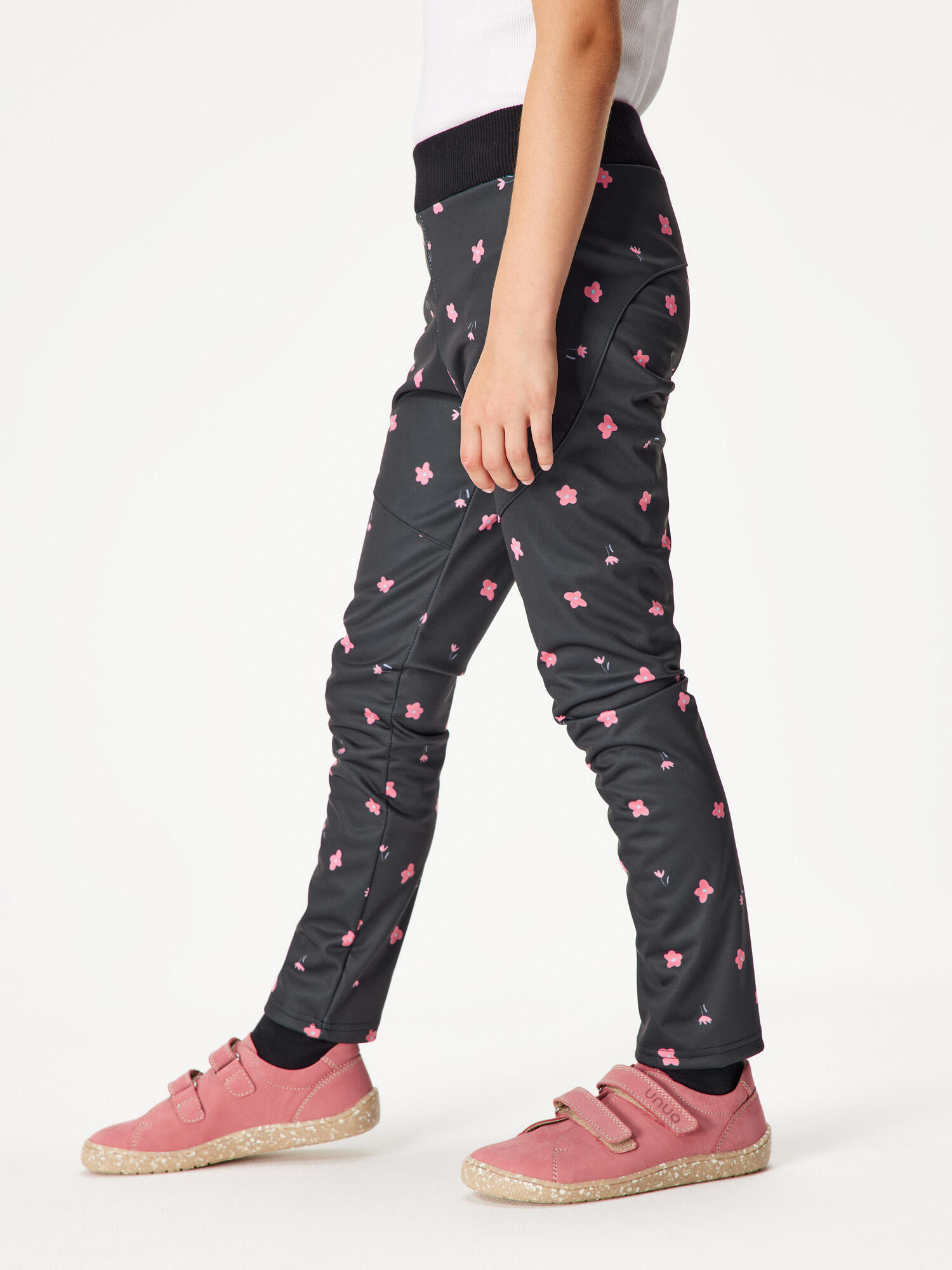 Elastische Softshell-Hose mit Fleece für Kinder Sporty, Blumen 3/7