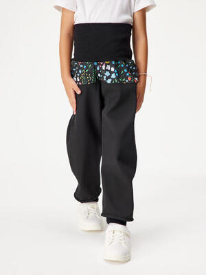 Softshell-Hose mit Fleece für Kleinkinder Basic, Schwarz, Garten