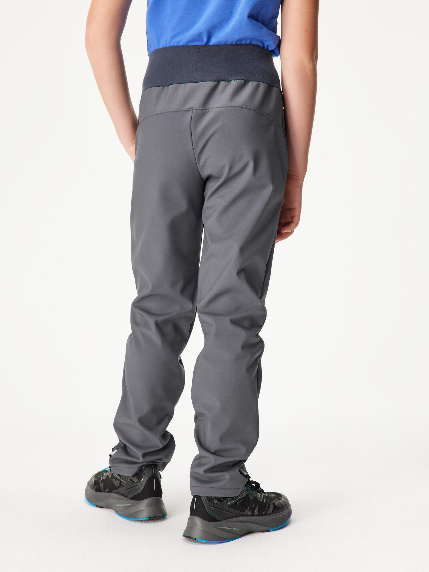 Softshell-Hose mit Fleece für Kinder Simple, D. Grau 3/5