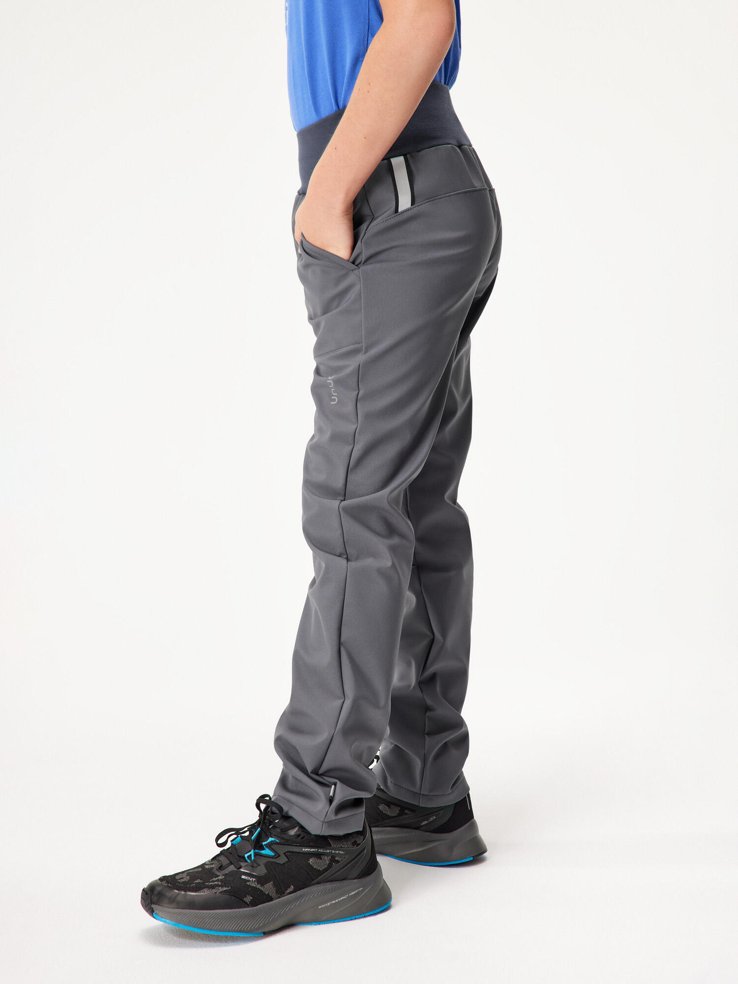 Softshell-Hose mit Fleece für Kinder Simple, D. Grau 2/5