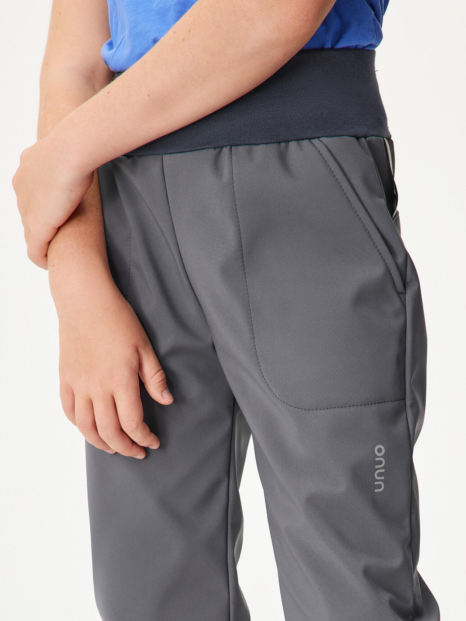 Softshell-Hose mit Fleece für Kinder Simple, D. Grau 4/5