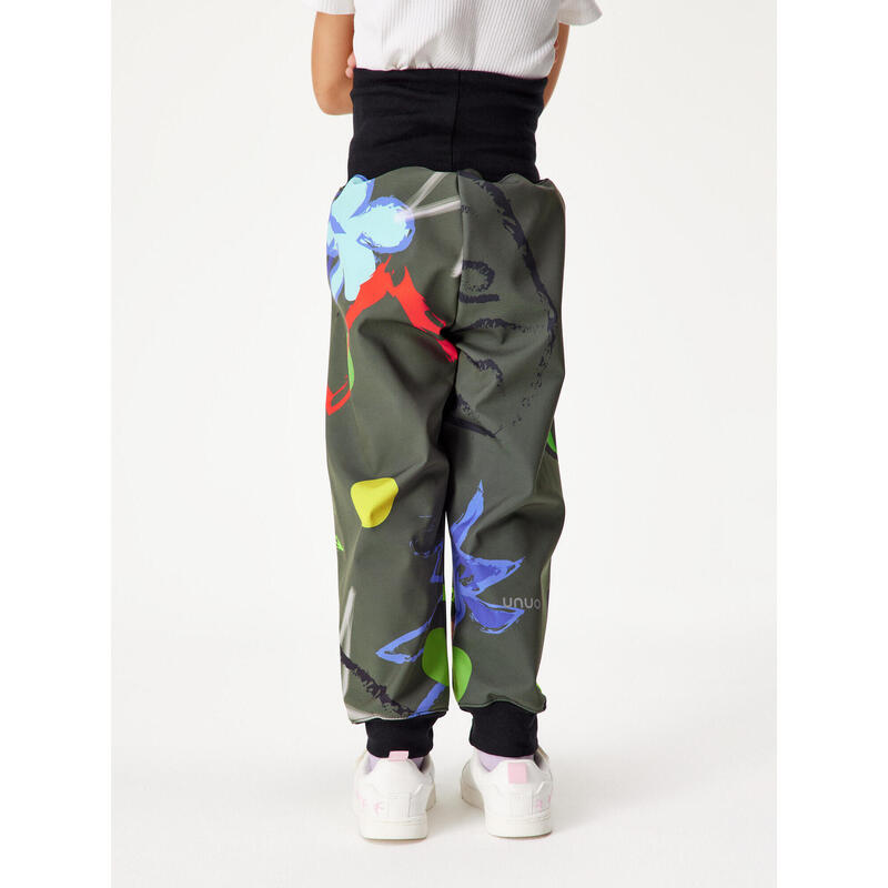 Batolecí softshellové kalhoty s fleecem Basic, Khaki, Fantazie