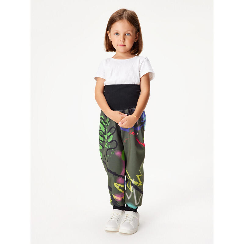 Batolecí softshellové kalhoty s fleecem Basic, Khaki, Fantazie