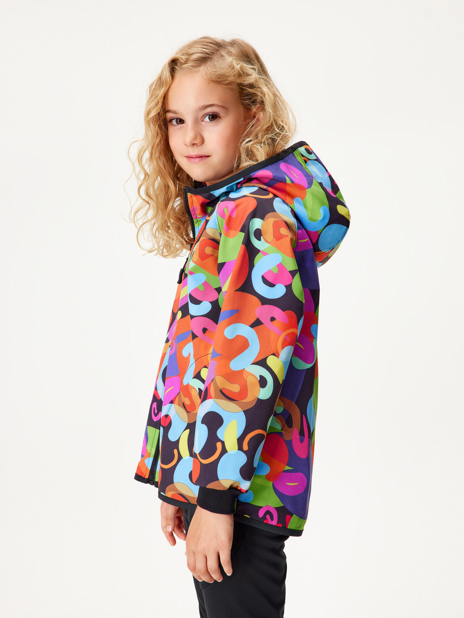 Softshell-Jacke mit Fleece für Kinder Basic, Farbenfrohe Welt 2/7