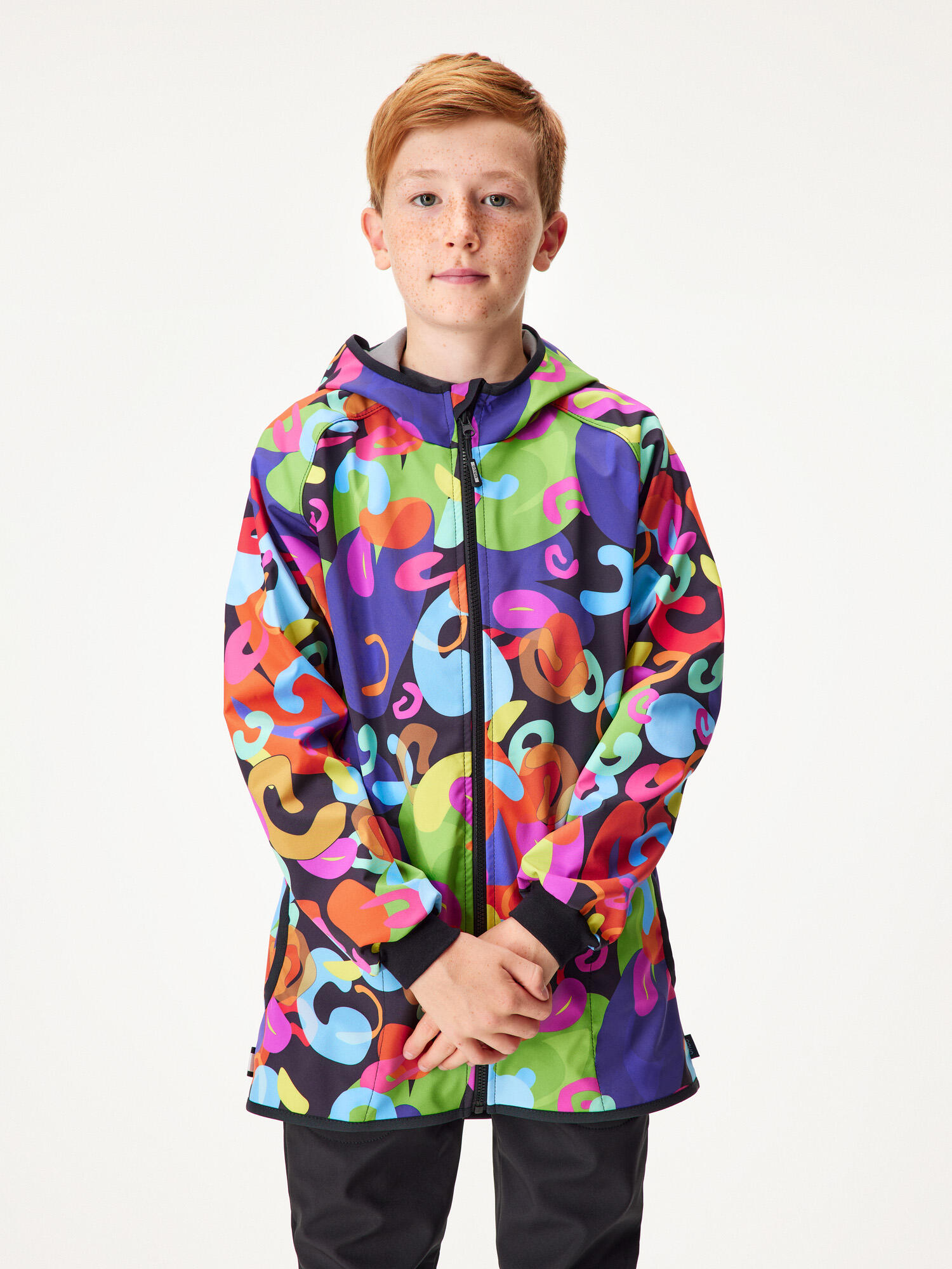 Softshell-Jacke mit Fleece für Kinder Basic, Farbenfrohe Welt 4/7