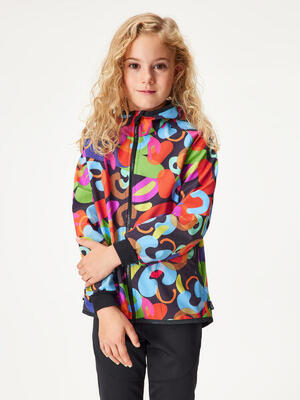 Softshell-Jacke mit Fleece für Kinder Basic, Farbenfrohe Welt