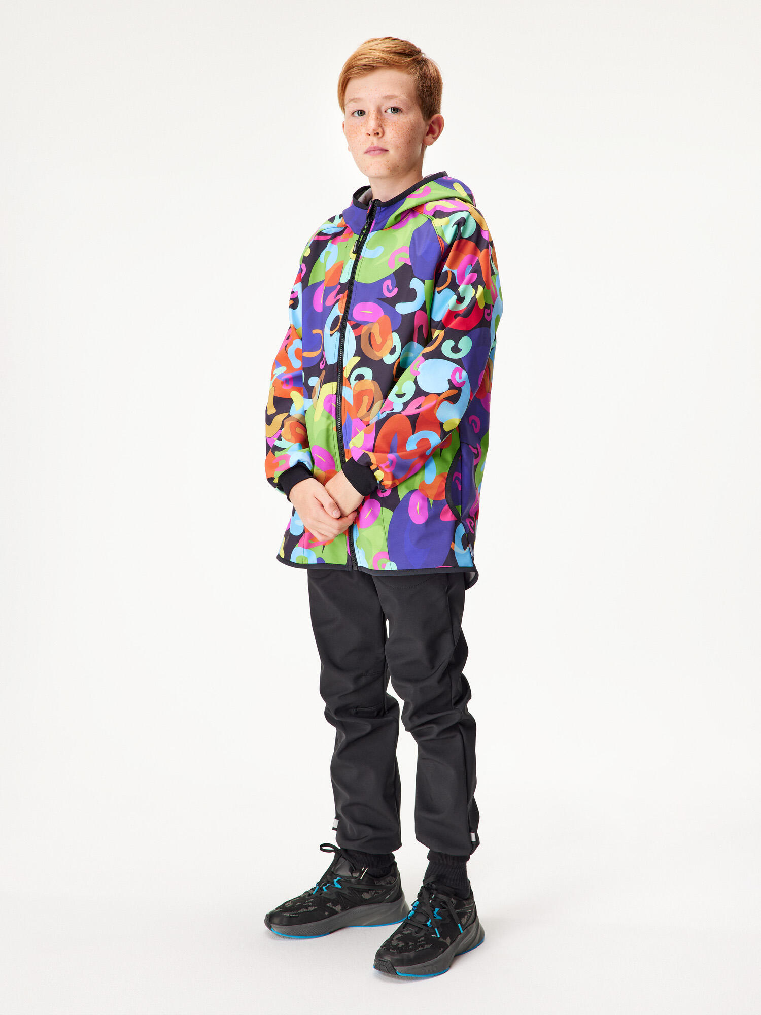 Softshell-Jacke mit Fleece für Kinder Basic, Farbenfrohe Welt 5/7