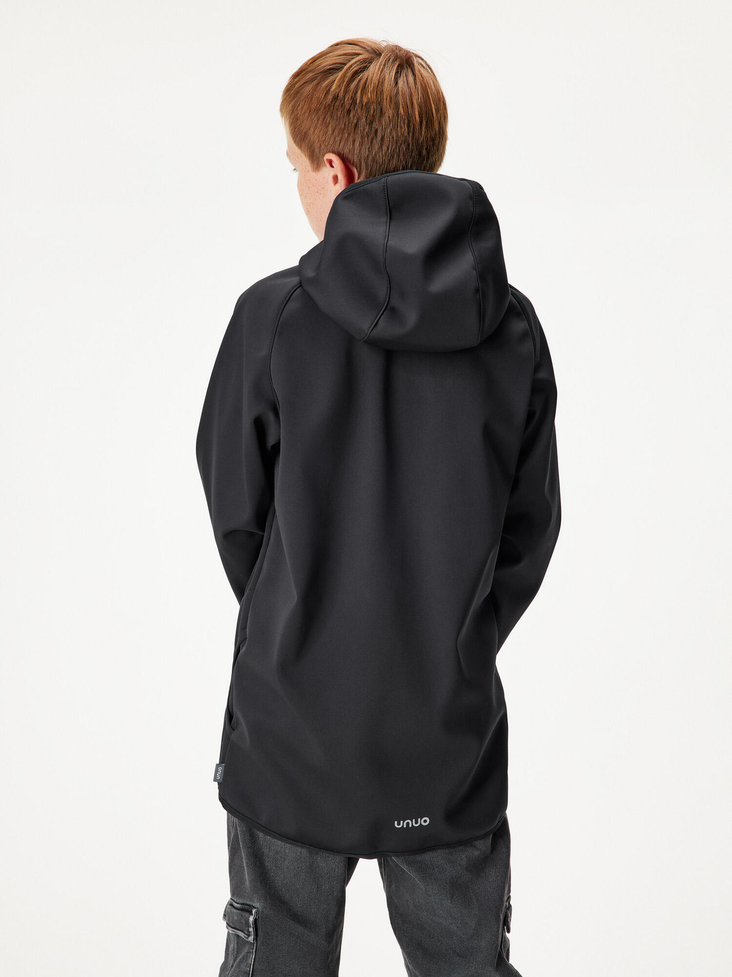 Elastische Softshell-Jacke mit Fleece für Kinder Basic, Schwarz 5/7