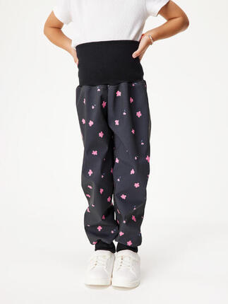 Softshell-Hose mit Fleece für Kleinkinder Basic, Schwarz